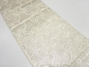 純銀箔　毘沙門亀甲織り出し　袋帯